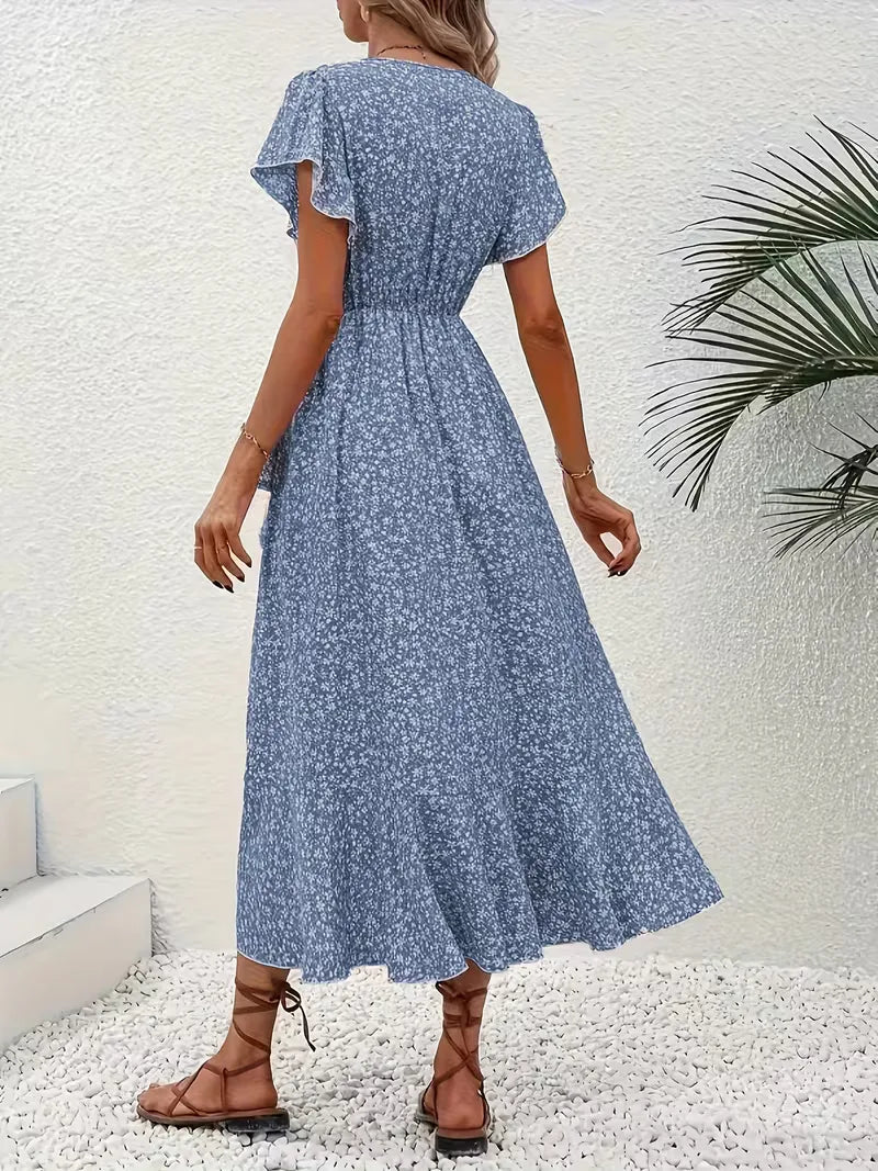 Wrap Dress with Flowers