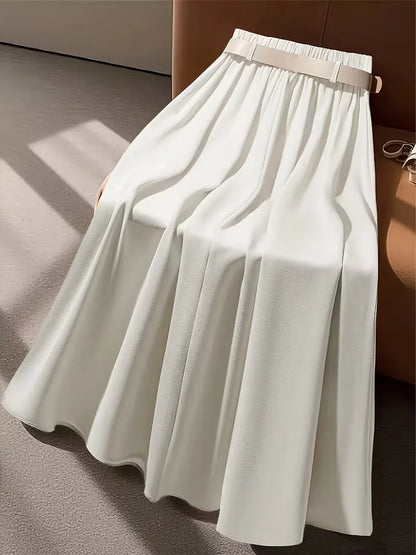 Pleated Skirt with High Waist