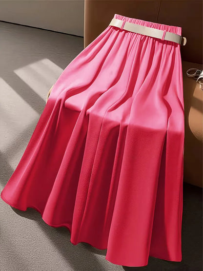 Pleated Skirt with High Waist