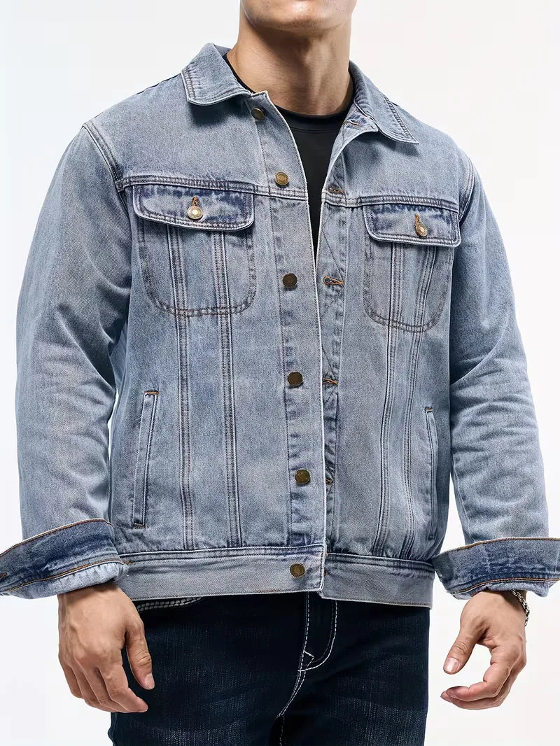 Denim Jacket with Long Sleeves