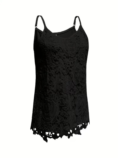 lace tank top with V-neck