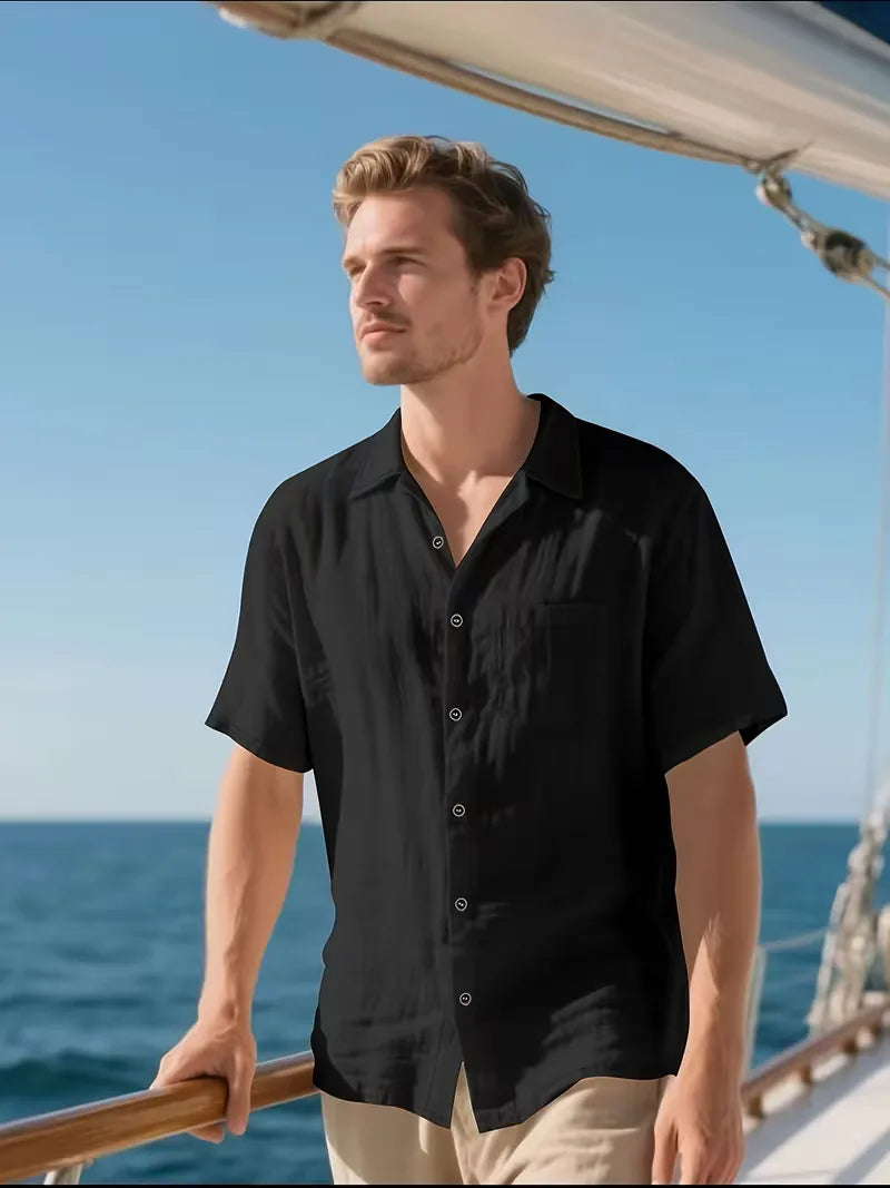 Short Sleeve Shirt with Chest Pocket
