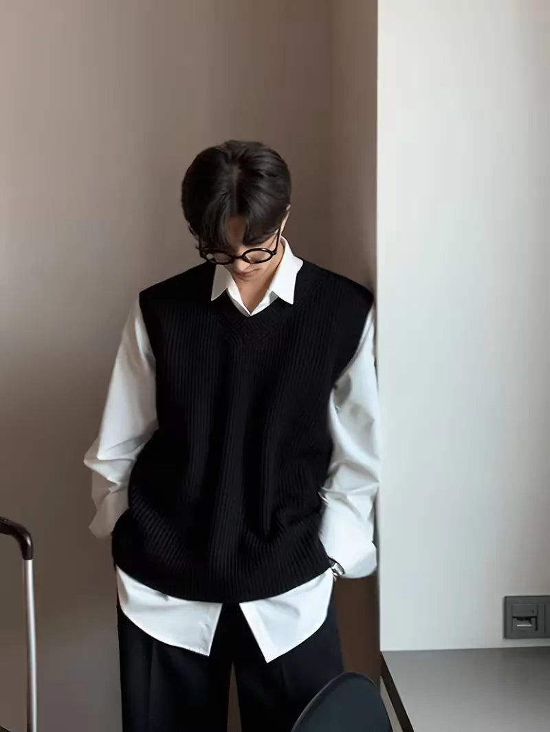 Sleeveless V-neck Vest