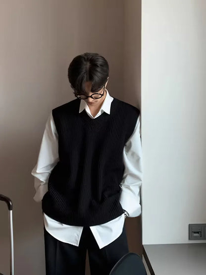 Sleeveless V-neck Vest