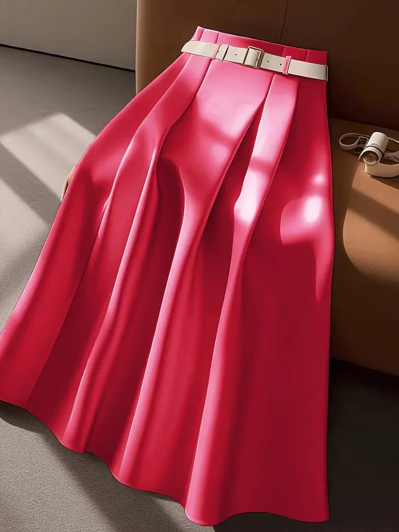 Pleated Skirt with High Waist