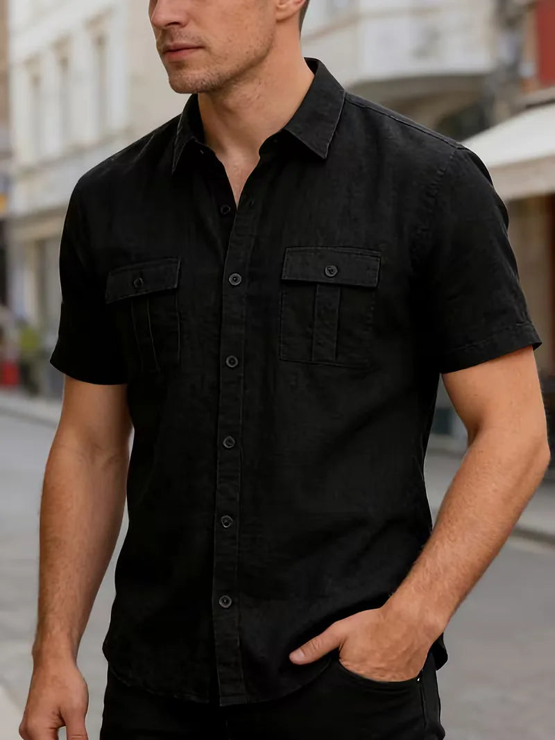 Short Sleeve Shirt with Chest Pockets