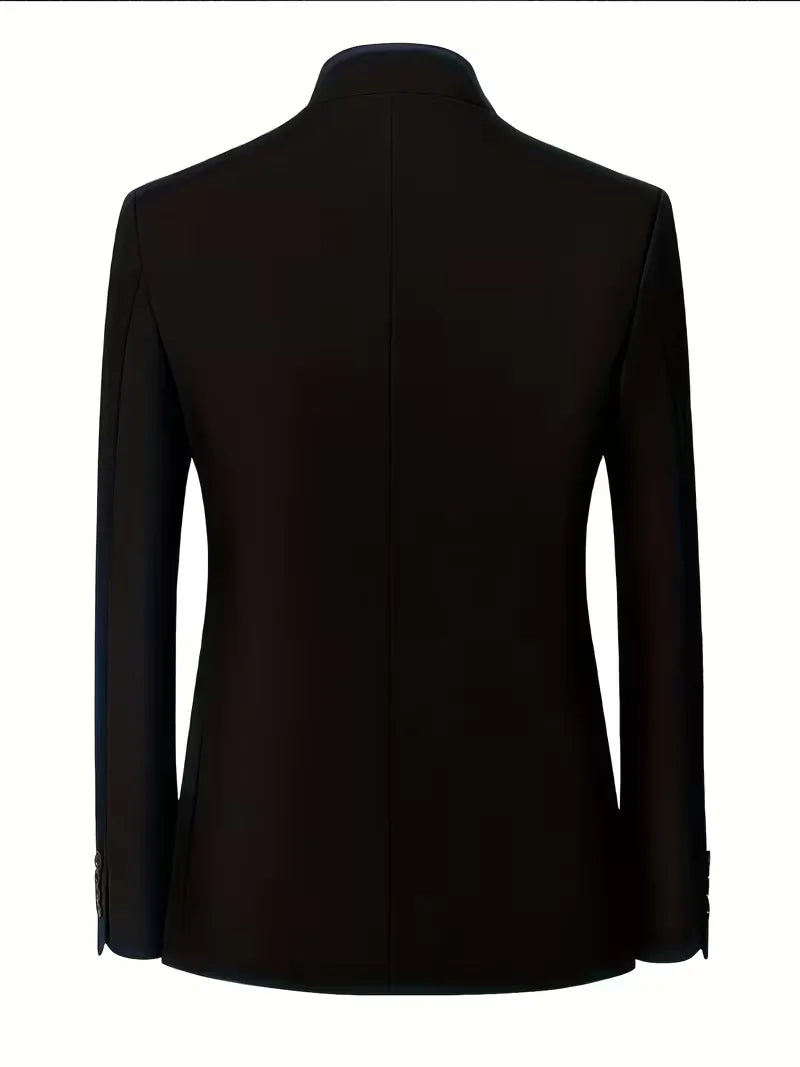 Slim Fit Blazer with Mandarin Collar