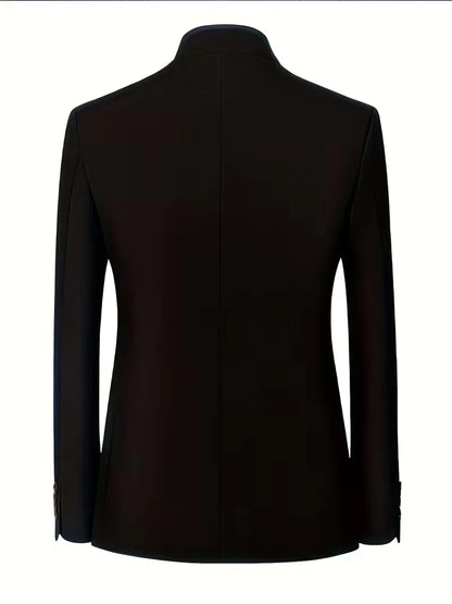Slim Fit Blazer with Mandarin Collar