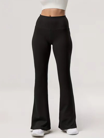 Flared Trousers with High Waist