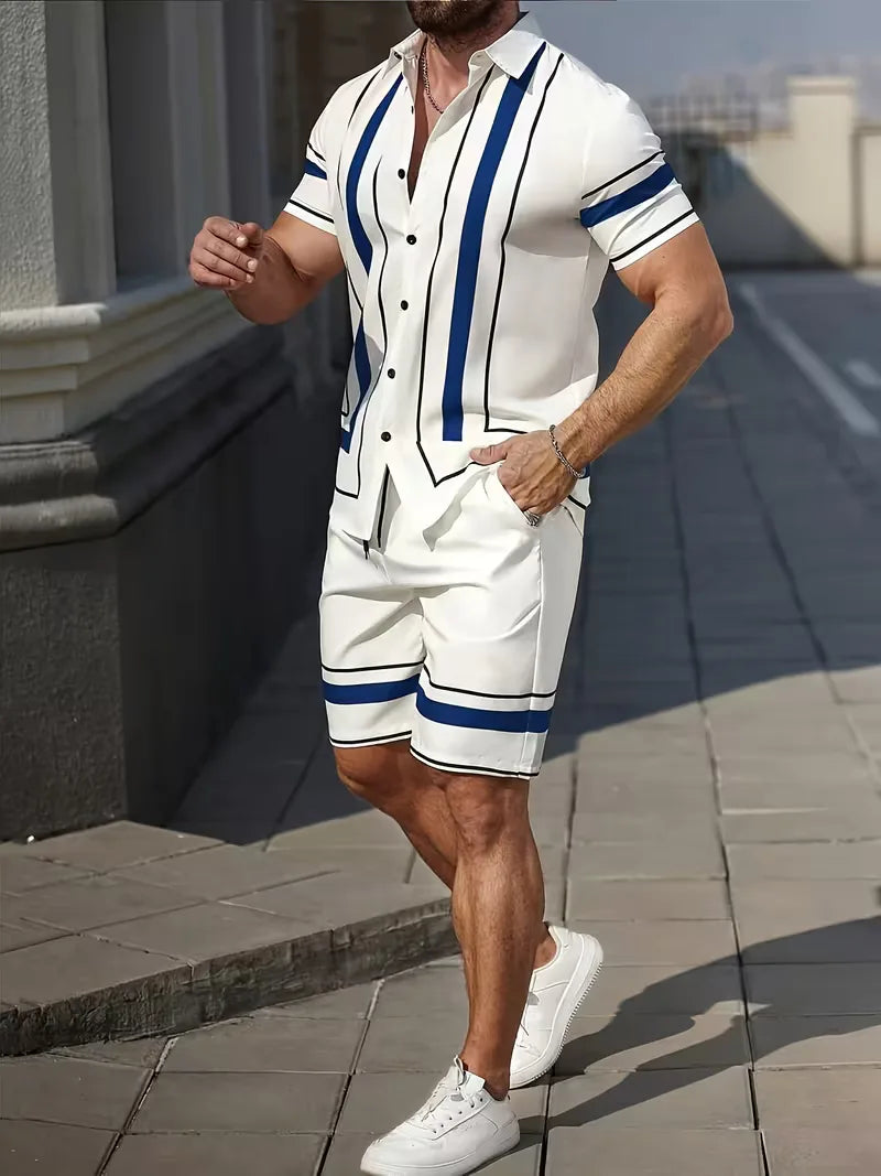 Summer Clothing Set with Geometric Print