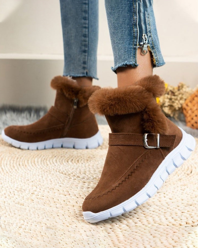 Plain Warm Snow Boots