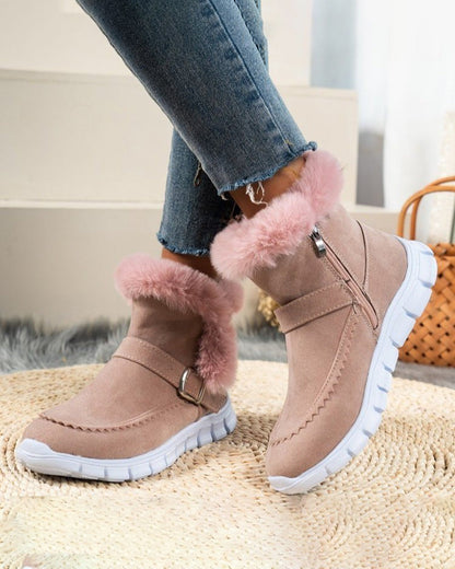 Plain Warm Snow Boots
