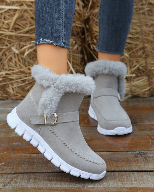 Plain Warm Snow Boots