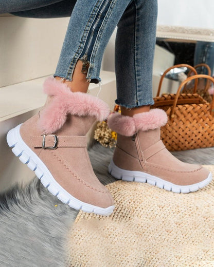 Plain Warm Snow Boots