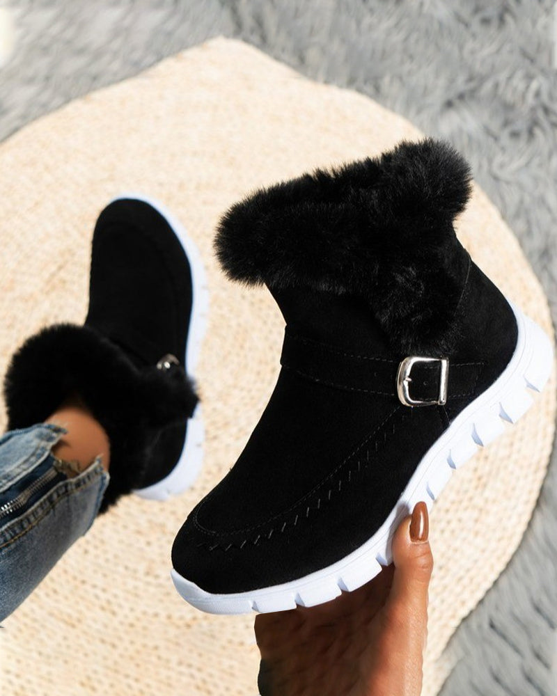 Plain Warm Snow Boots