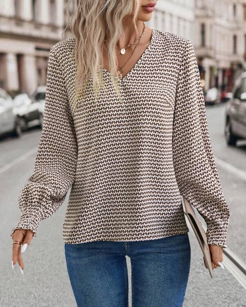 Elegant Blouse with V-neck