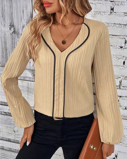Elegant long-sleeved top