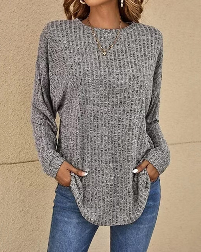 Eleonora | Sweater with Round Neck and Long Sleeves