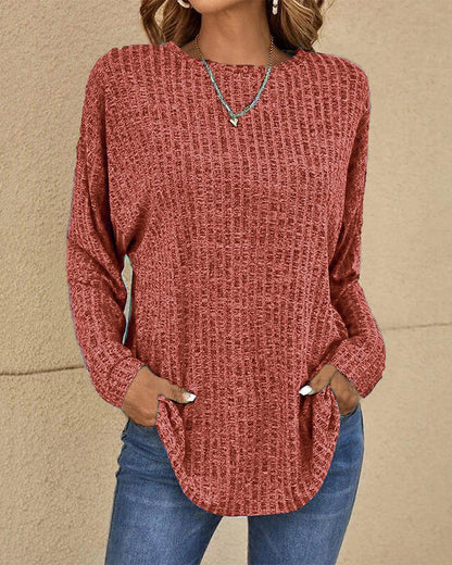 Eleonora | Sweater with Round Neck and Long Sleeves