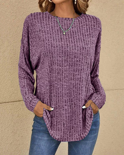 Eleonora | Sweater with Round Neck and Long Sleeves