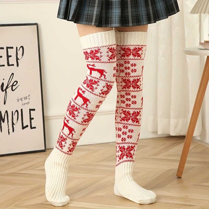 Elin | Elegant Christmas Knee Socks for Women