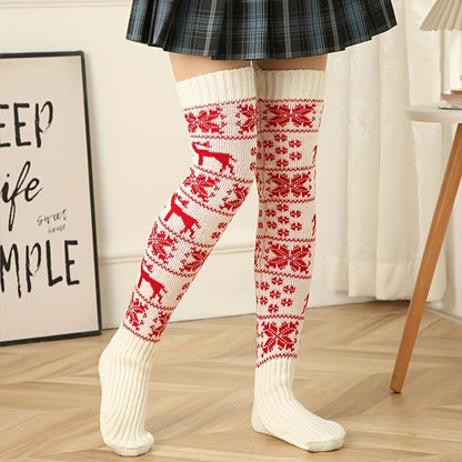 Elin | Elegant Christmas Knee Socks for Women