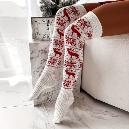Elin | Elegant Christmas Knee Socks for Women