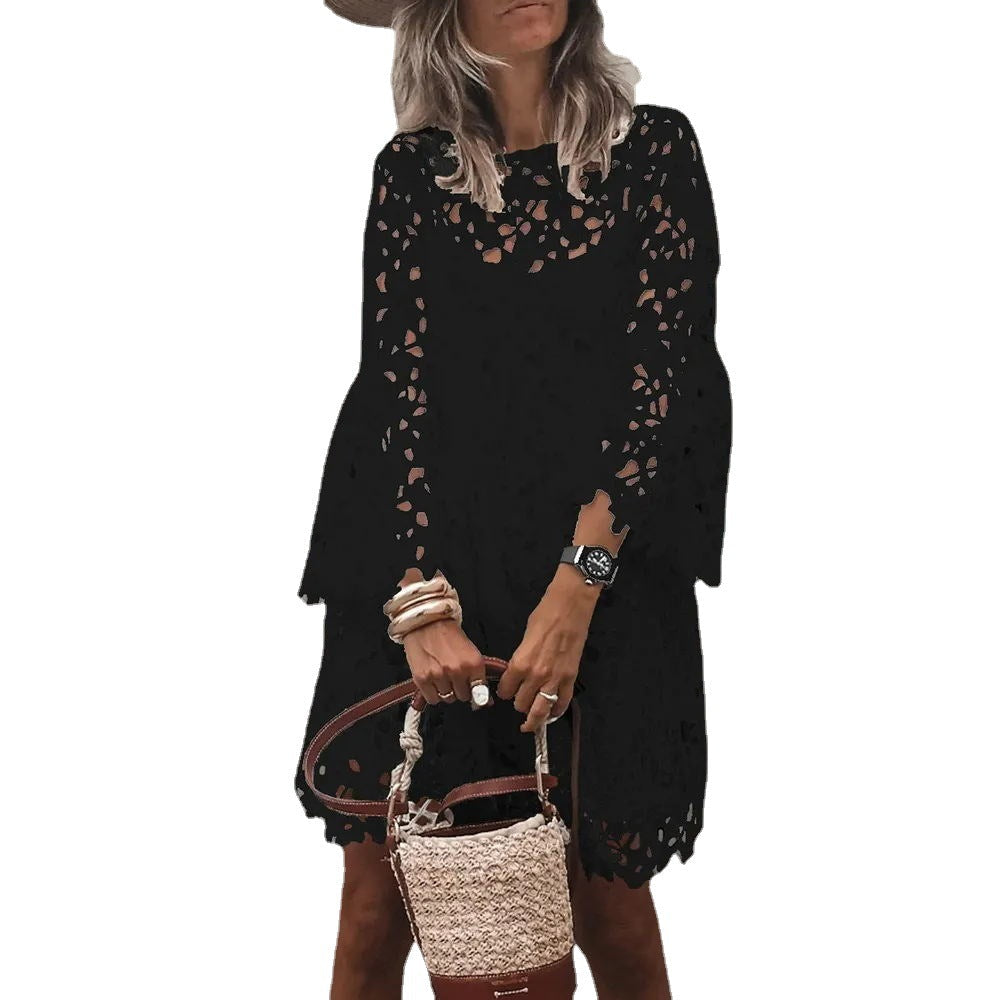 Eline | White Lace Swim Dress