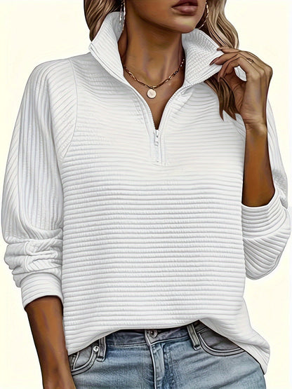 Elise | Casual sweatshirt with long sleeves and texture