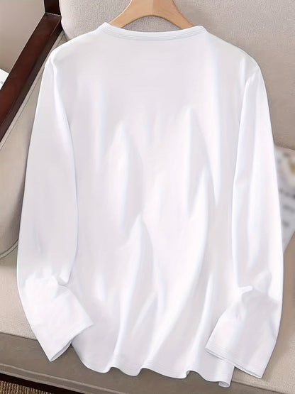 Elise | Festive Christmas Tree Print Long Sleeve T-Shirt