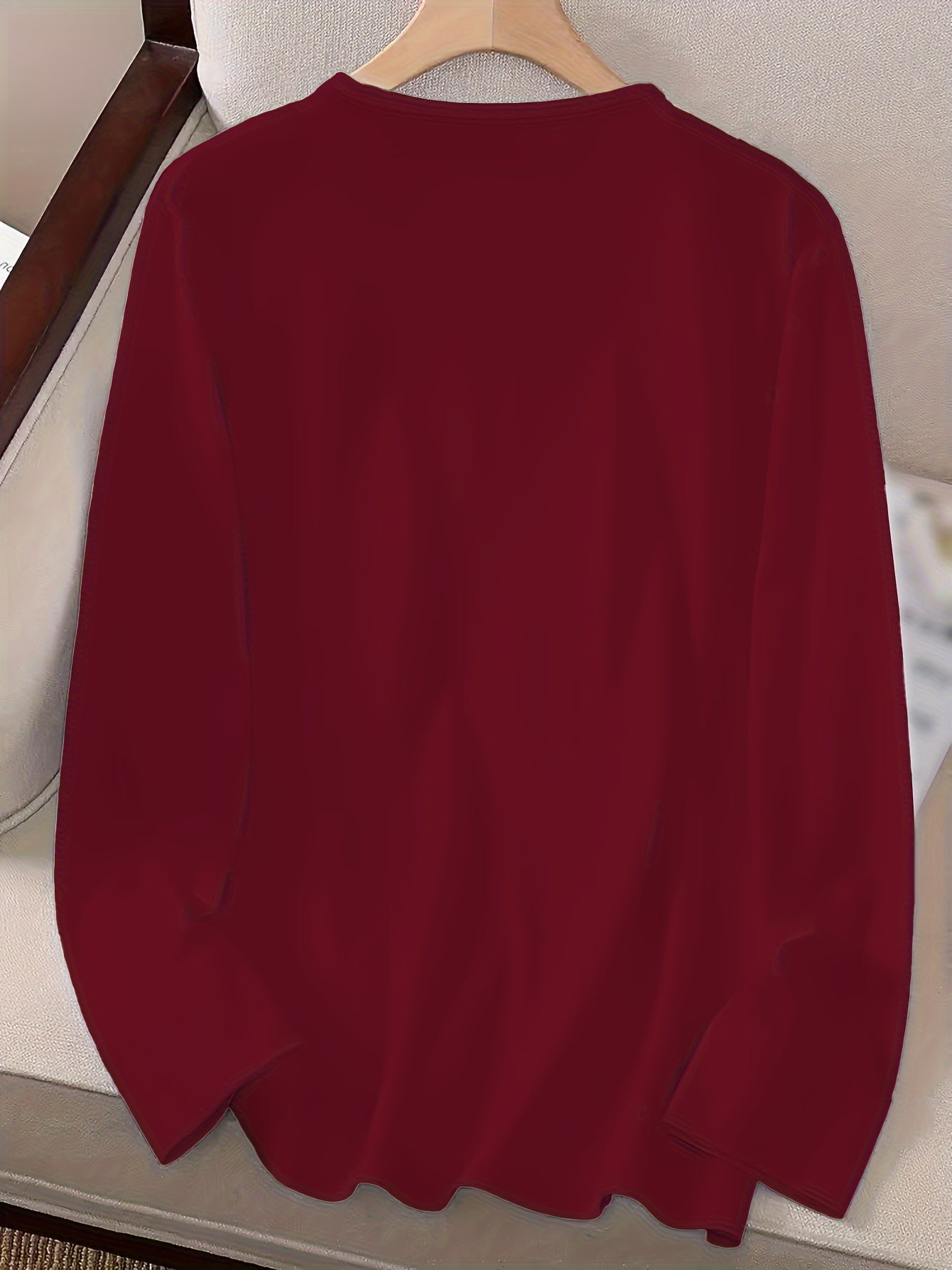 Elise | Festive Christmas Tree Print Long Sleeve T-Shirt