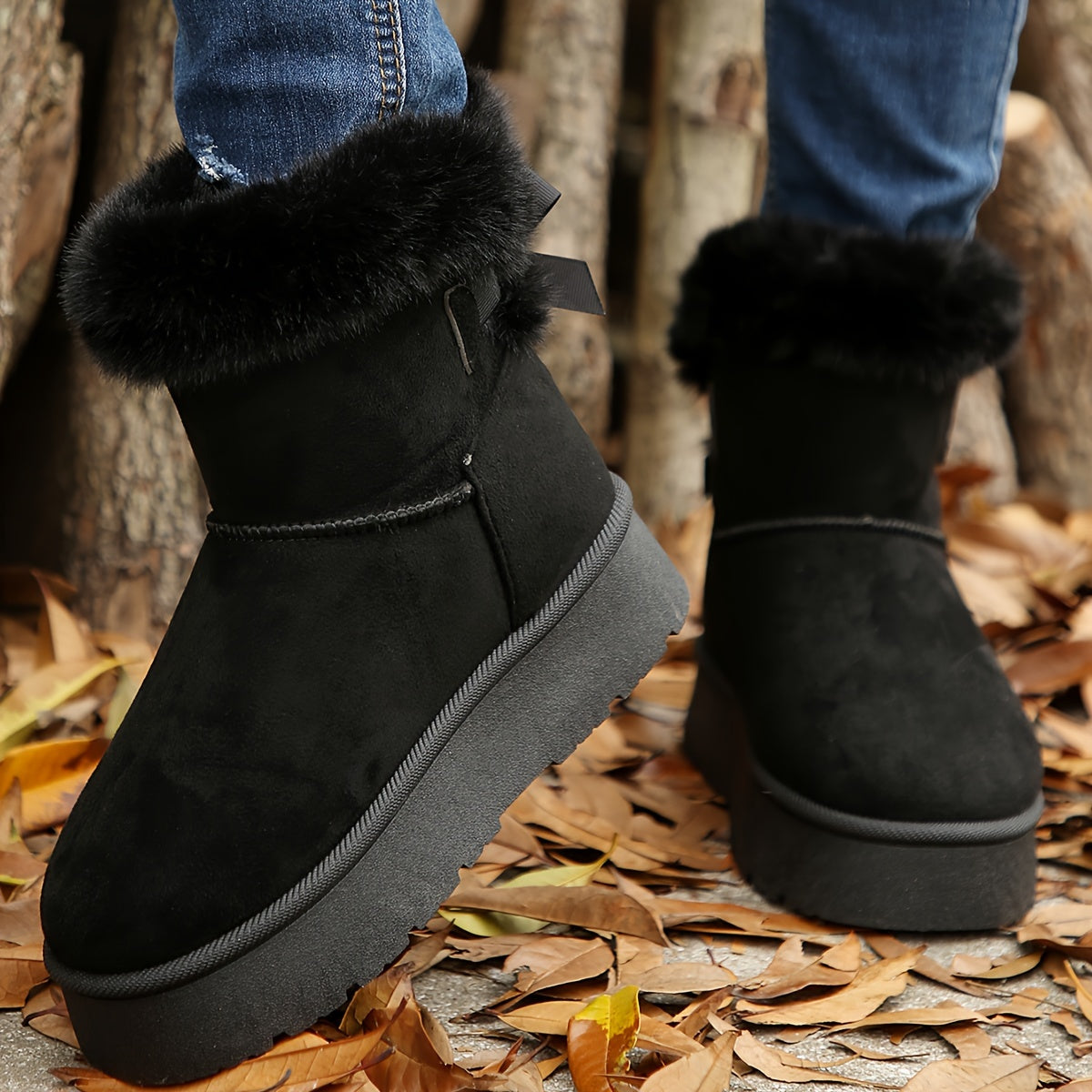 Ella | Plush-lined winter boots in solid colour