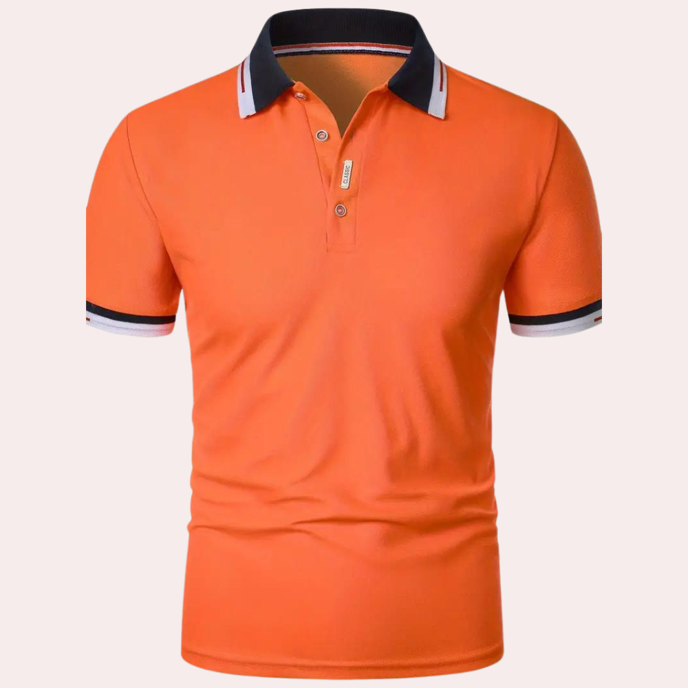 Emiel | Elegant orange men's polo shirt