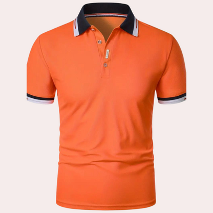 Emiel | Elegant orange men's polo shirt