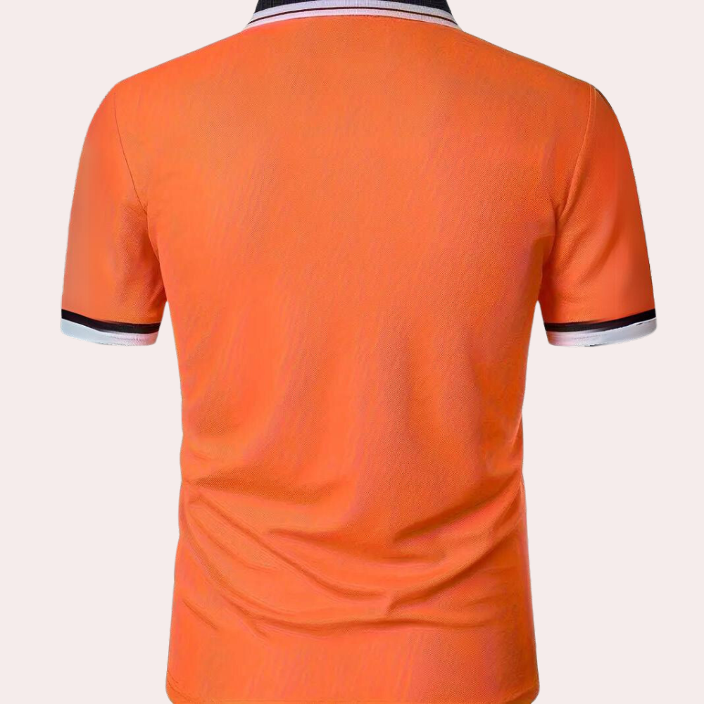 Emiel | Elegant orange men's polo shirt