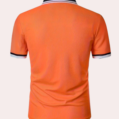 Emiel | Elegant orange men's polo shirt