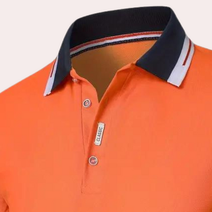 Emiel | Elegant orange men's polo shirt