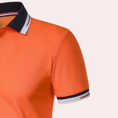 Emiel | Elegant orange men's polo shirt