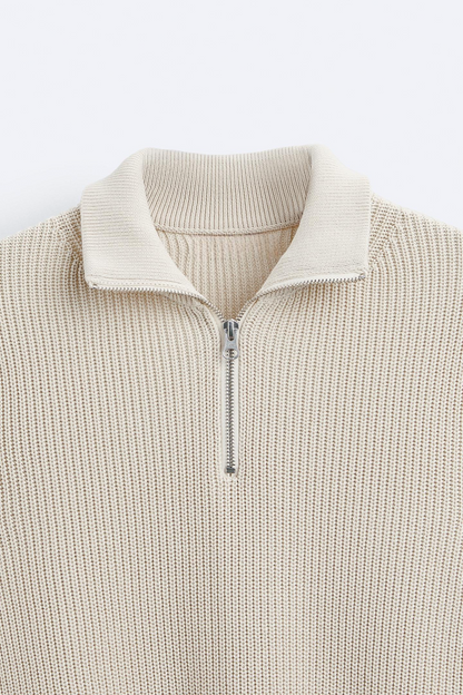 Emiel | Classic Knitted Wool Zip Jumper