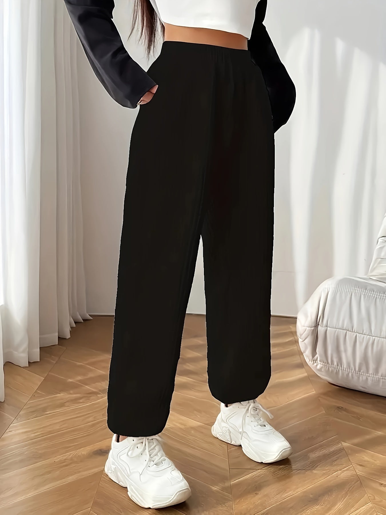 Emma | Casual waffle-knit women's training trousers