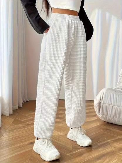 Emma | Casual waffle-knit women's training trousers
