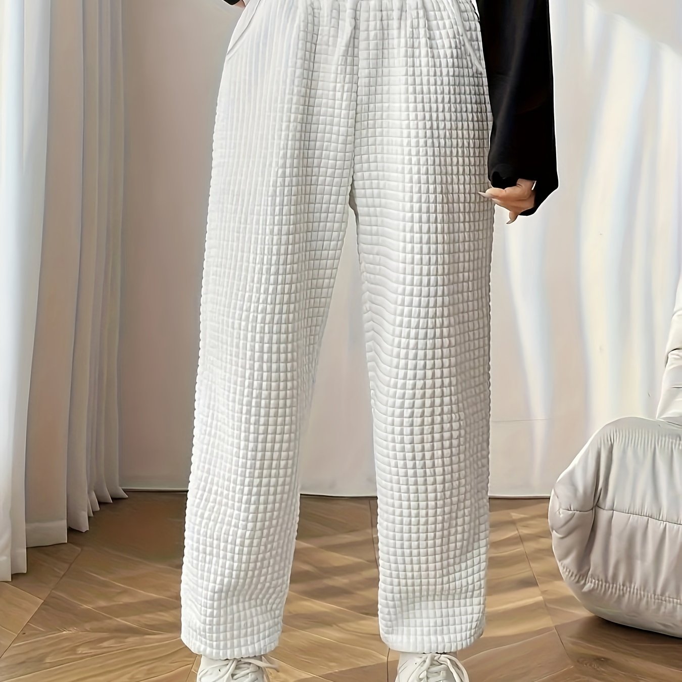 Emma | Casual waffle-knit women's training trousers