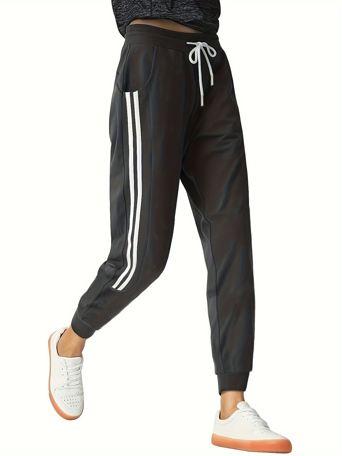 Emma | Women's Polyester Jogging Trousers with Drawstring and Pockets