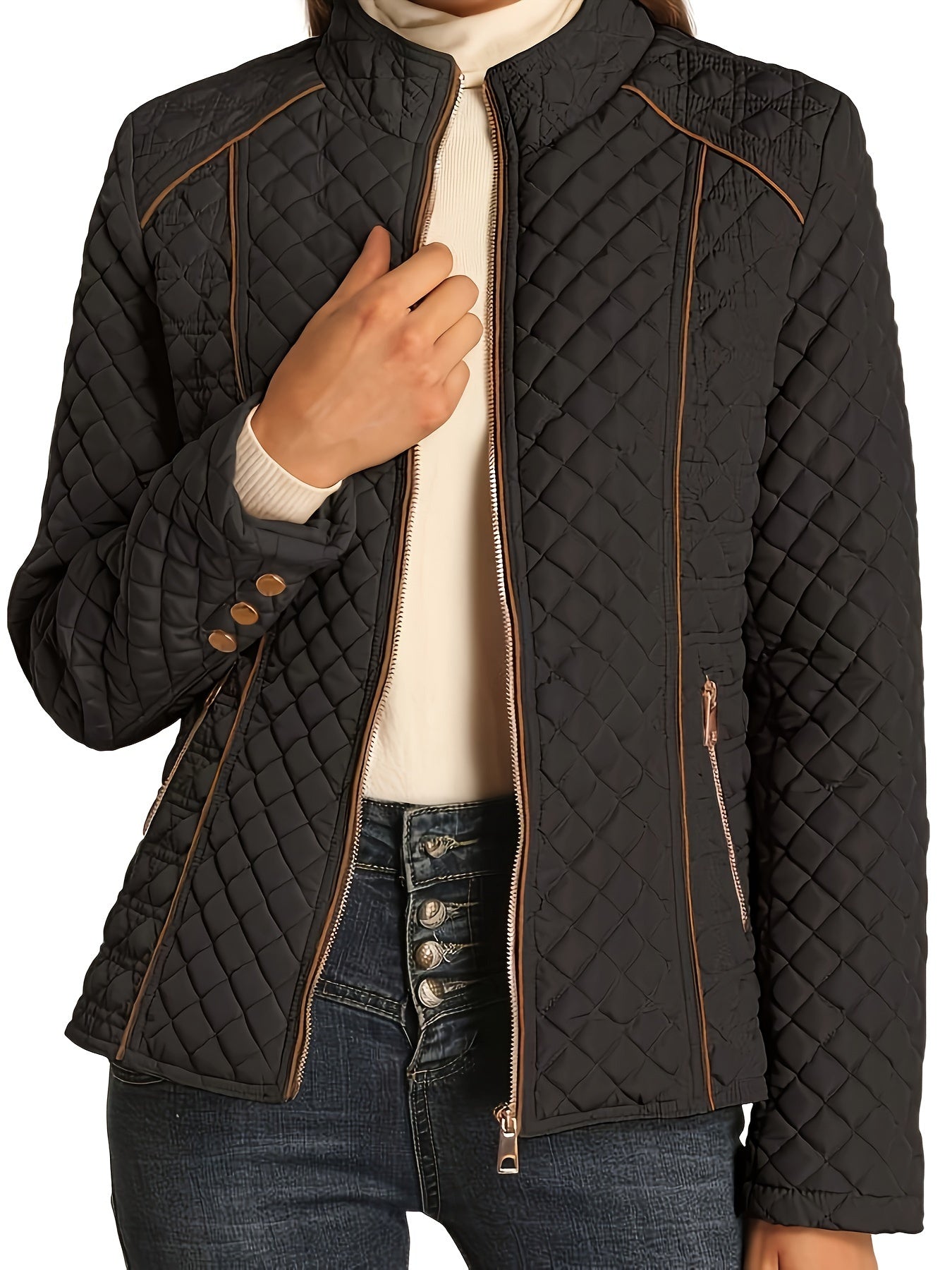 Emma | Recycled Padded Down Jacket with Zip and Pockets