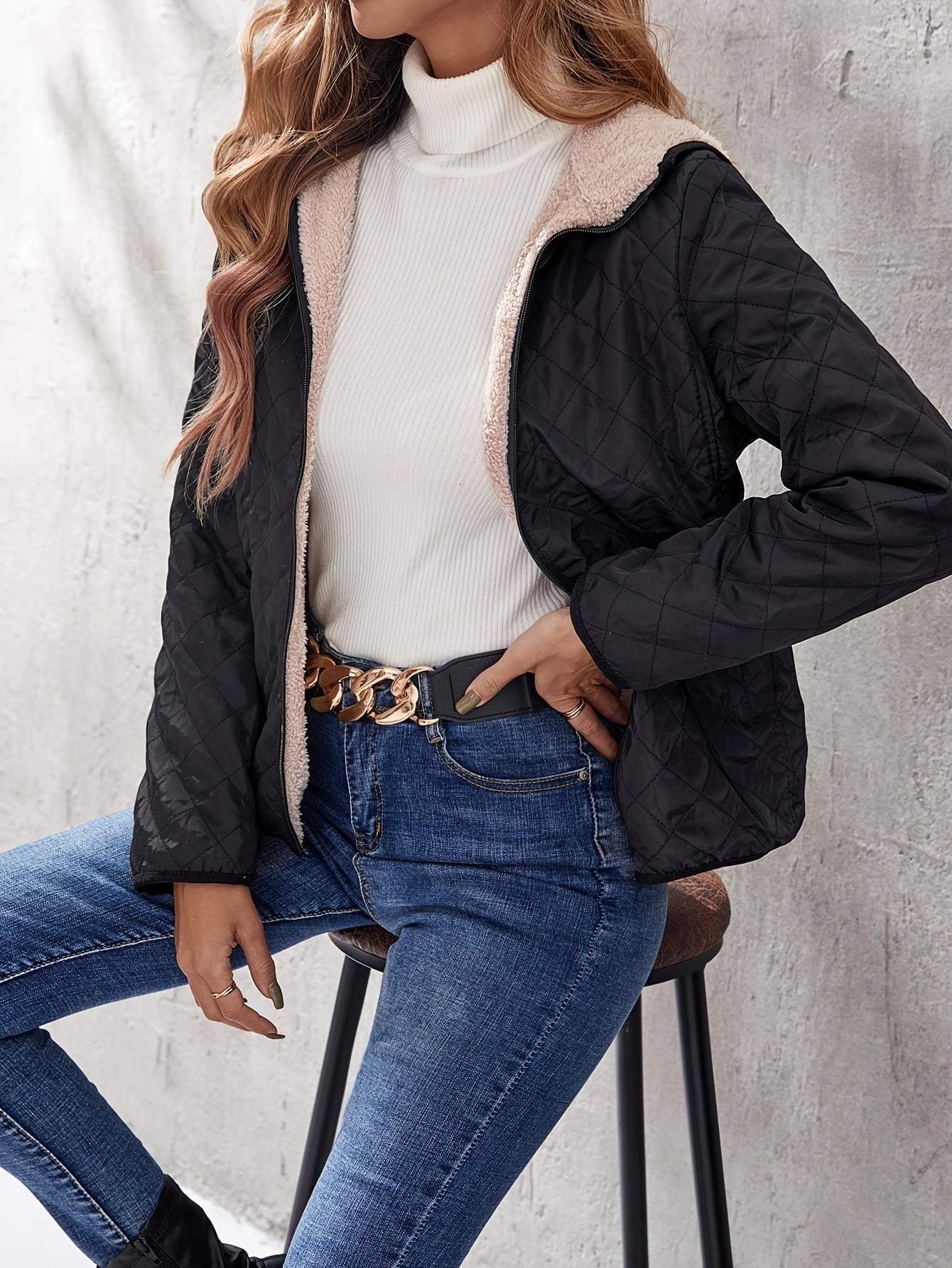 Emma | Padded Jacket with Zip and Hood