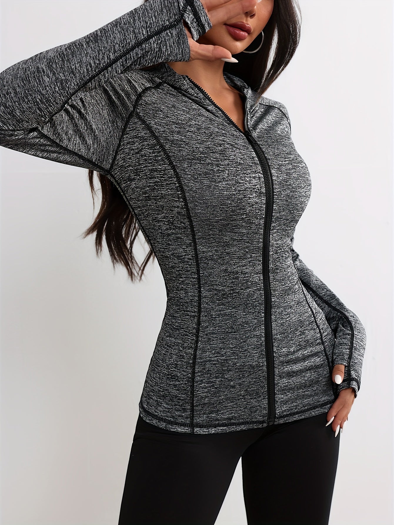 Emma | Sports jacket with hood and stripe detail