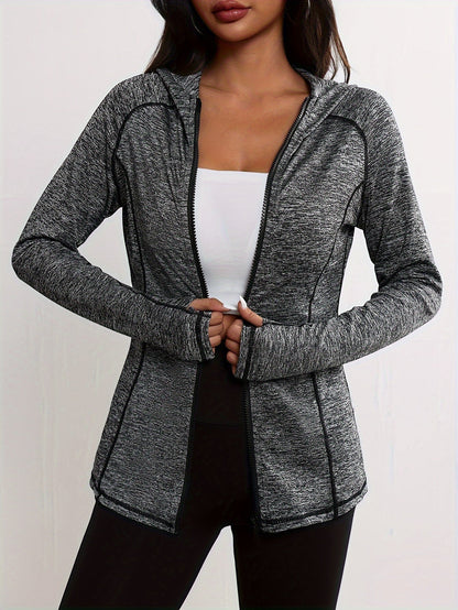Emma | Sports jacket with hood and stripe detail