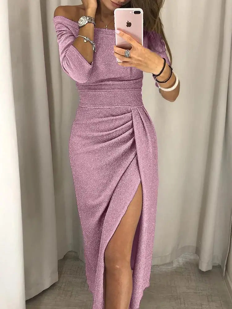 Esmée | Elegant cotton dress with high slit