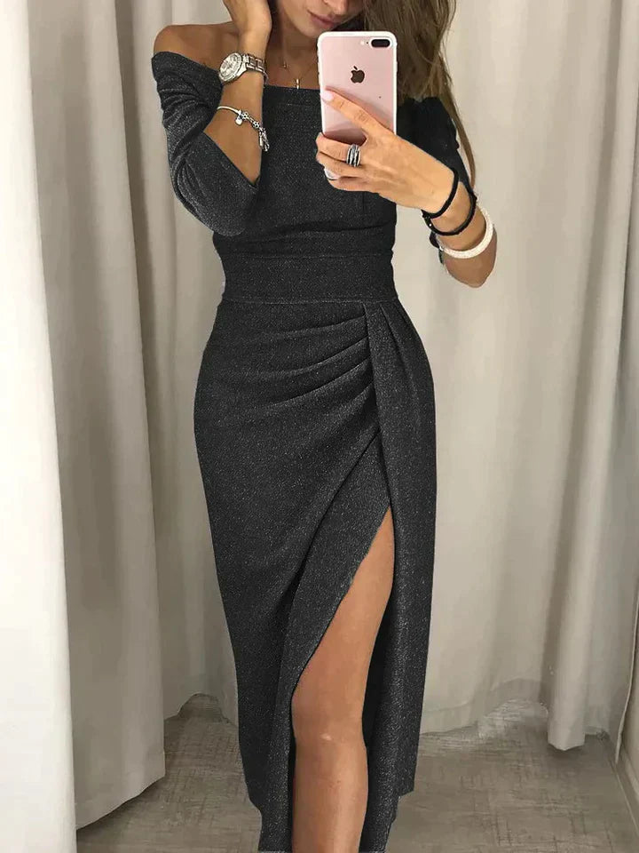 Esmée | Elegant cotton dress with high slit