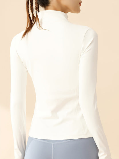 Eva | Cropped sports jacket with breathable fabric and stand-up collar
